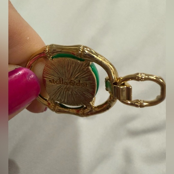 Stella And Dot Zinnea Green And Gold Chunky Statement Bracelet - Picture 3 of 7